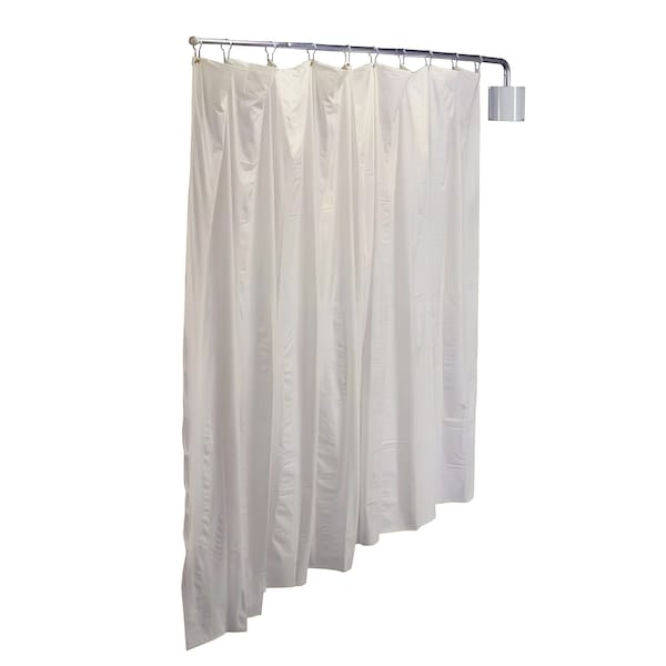 Antimicrobial Wall Mount Privacy Screen, 90in x 72in, Cream